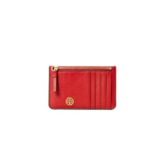 Γυναικεία Πορτοφόλια  Πορτοφόλια γυναικεία Tory Burch Κόκκινο WALKER TOP-ZIP CARD CASE